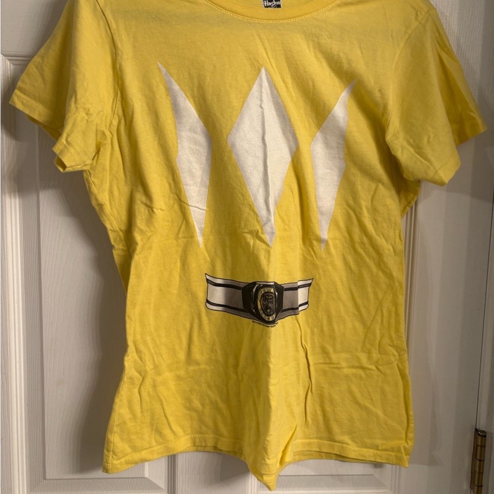 Hasbro Yellow Tee with White and Black Design